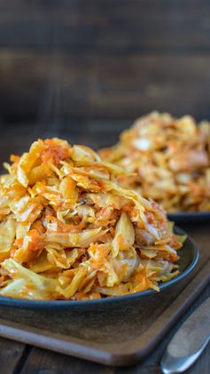 Cabbage Sauteed with Chicken