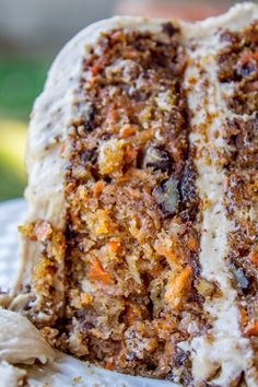 Carrot Cake with Cream Cheese Maple Pecan Frosting