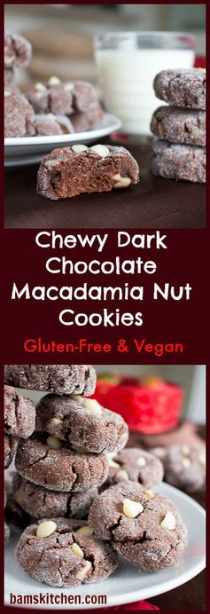 Chewy Dark Chocolate Macadamia Nut Cookies