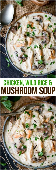 Chicken, Wild Rice & Mushroom Soup