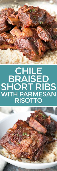 Chile Braised Short Ribs with Parmesan White Wine Risotto