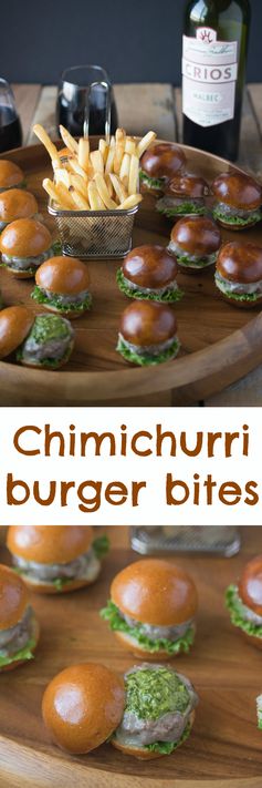 Chimichurri burger bites