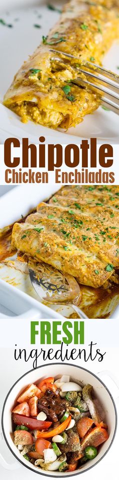 Chipotle Chicken Enchiladas