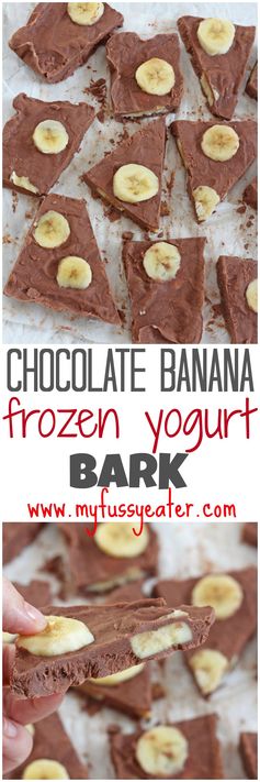 Chocolate Banana Frozen Yogurt Bark