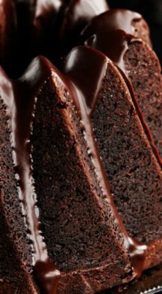 Chocolate Espresso Bundt Cake with Dark Chocolate Cinnamon Glaze