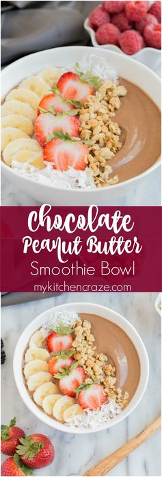 Chocolate Peanut Butter Smoothie Bowl