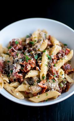 Chorizo Penne with Mushrooms and Sun-dried Tomatoes