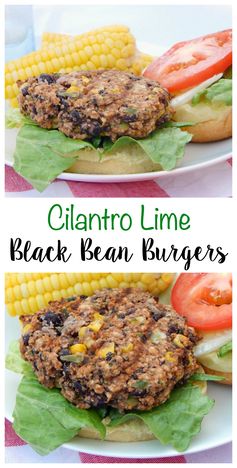 Cilantro Lime Black Bean Burgers