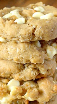 Coconut Cream Cheese White Chocolate Chip Cookies