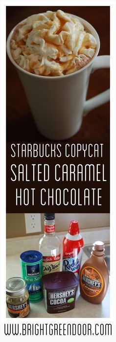 Copycat Starbucks Salted Caramel Hot Chocolate
