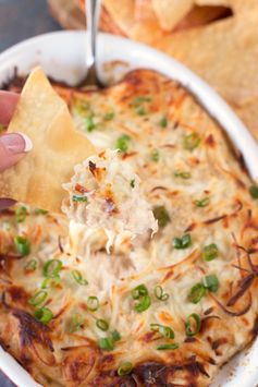 Crab Rangoon Dip with Crispy Won Ton Chips