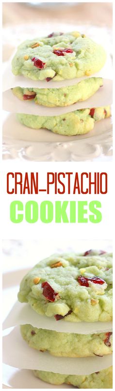 Cran-Pistachio Cookies