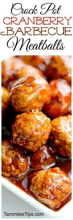 Cranberry Barbecue Crock Pot Meatballs