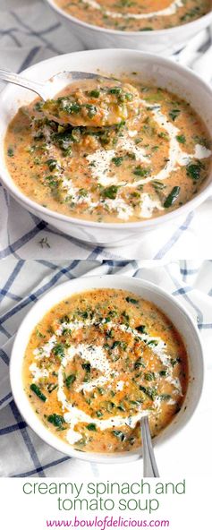 Creamy Tomato and Spinach Soup