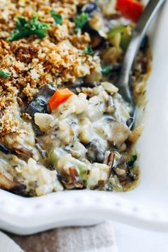 Creamy Wild Rice Mushroom Casserole