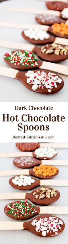 Dark Chocolate Hot Chocolate Spoons