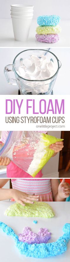 DIY Floam Using Styrofoam Cups | Homemade Floam