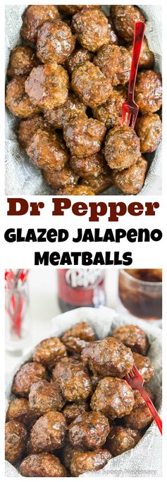 Dr Pepper Glazed Jalapeno Meatballs