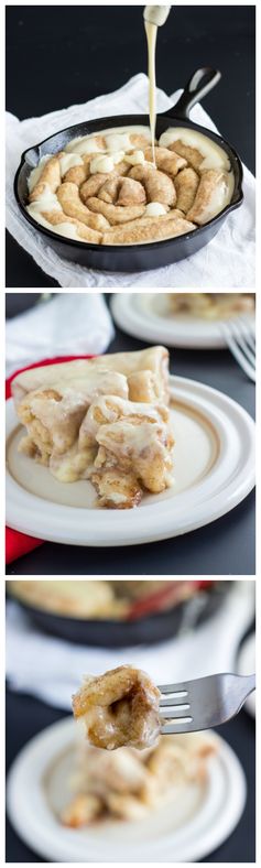 (Easy, 30 minute Cinnamon Roll Skillet Cake