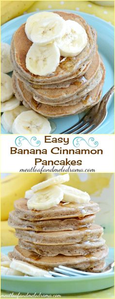 Easy Banana Cinnamon Pancakes