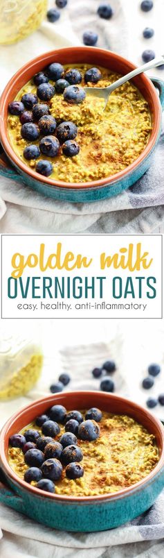 Easy Golden Milk Overnight Oats