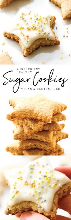 Easy Vegan Sugar Cookie Stars