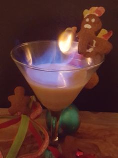 Flaming Gingerbread Martini