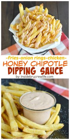 French Fries with Honey Chipotle Sauce