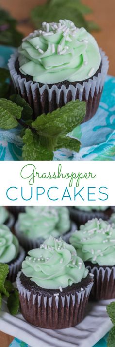 Grasshopper Cupcakes