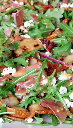 Grilled Pear, Prosciutto And Arugula Salad