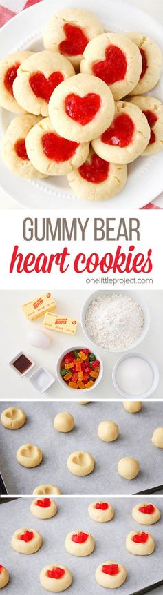 Gummy Bear Heart Cookies