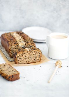 Healthy Honey Flax Tahini Banana Bread