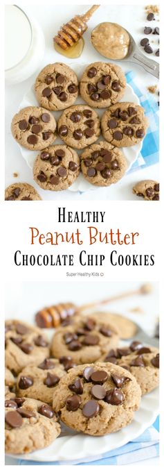 Healthy Peanut Butter Chocolate Chip Cookies