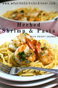 Herbed Shrimp and Pasta with Crispy Crumbs