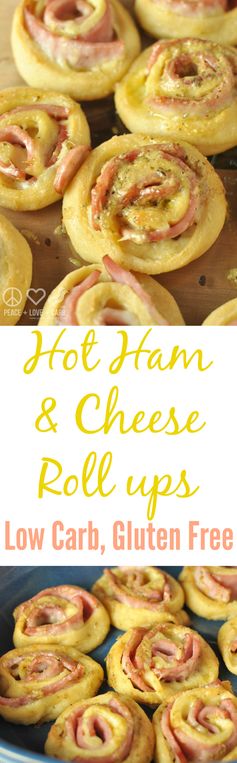 Hot Ham and Cheese Roll-Ups with Dijon Butter Glaze