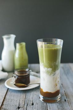 Iced Matcha and Salted Caramel Latte