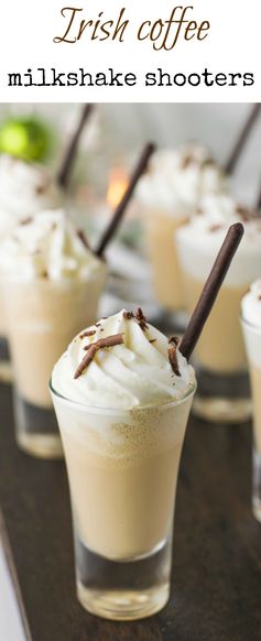 Irish coffee milkshake shooters