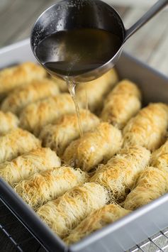 Kataifi - Greek Nut and Honey Pastry Rolls