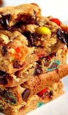 M&M Chocolate Cookie Bars