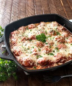 Meatball Parmesan Bake