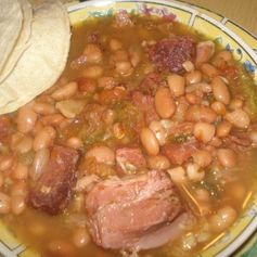Mexican Charro Pinto Beans, Frijoles Charros Pintos