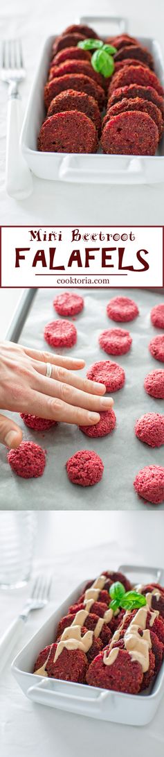 Mini beetroot falafels