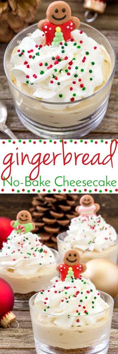 No-Bake Gingerbread Cheesecakes