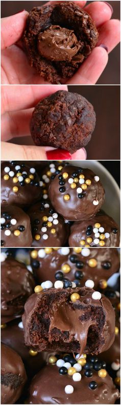 Nutella Stuffed Brownie Bites