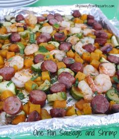 One Pan Sausage and Shrimp