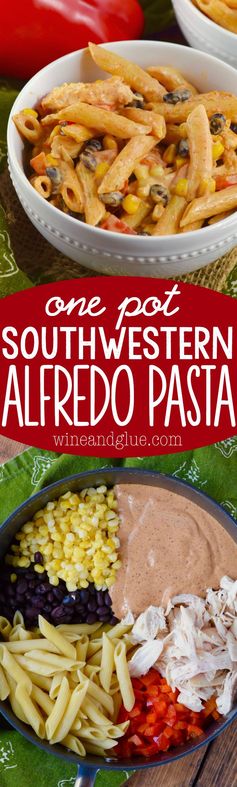 One Pot Southwestern Alfredo Pasta