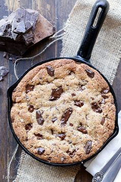 Paleo Chocolate Chip Skillet Cookie