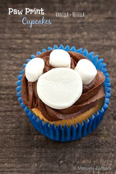 Paw Print Cupcakes