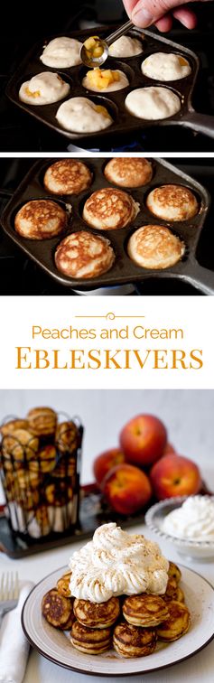 Peaches and Cream Ebleskivers