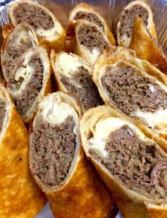 Philly Cheese Steak Egg Rolls